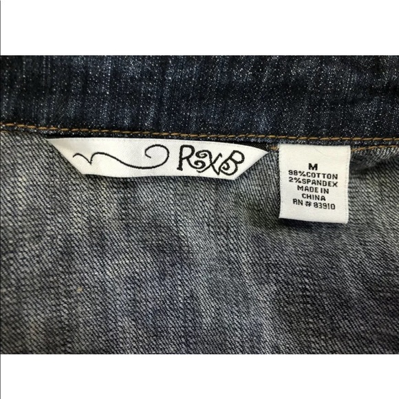 RXB Denim Jean Jacket Size Medium - Picture 7 of 9